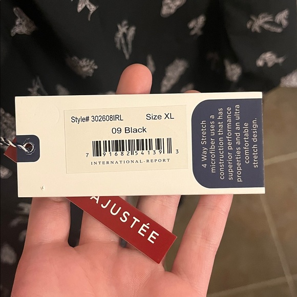 International Report Shirt with White Tropical Design - Picture 5 of 5